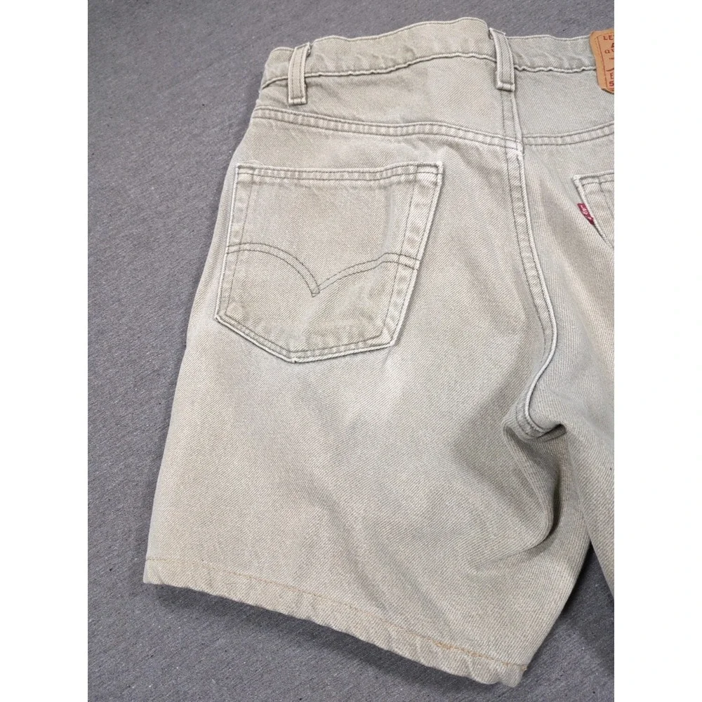 Vintage Levi's 550 Shorts Gray Faded & Stained Relaxed Men W33 L30 USA Red Tab e